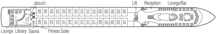 Saga River Cruises Filia Rheni II Deck Plans Upper Deck.jpg