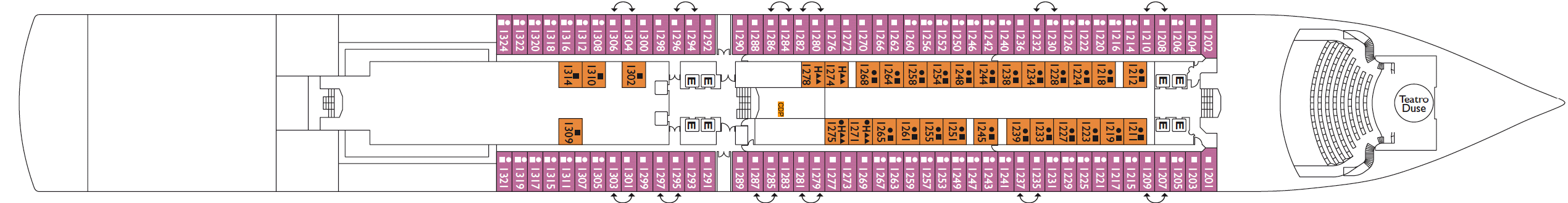 Costa Cruises Costa Deliziosa Deck Plans Narciso.png