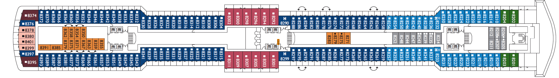Costa Cruises Costa Deliziosa Deck Plans Petunia.png
