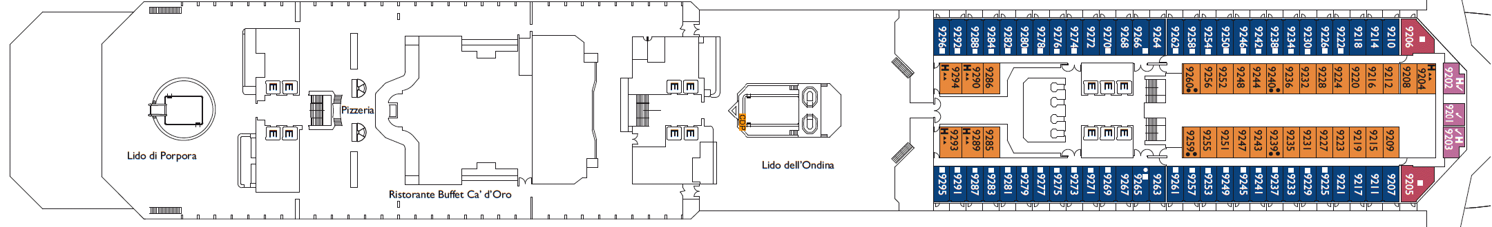 Costa Cruises Costa Favolosa Deck Plans Villa Bourghese.png