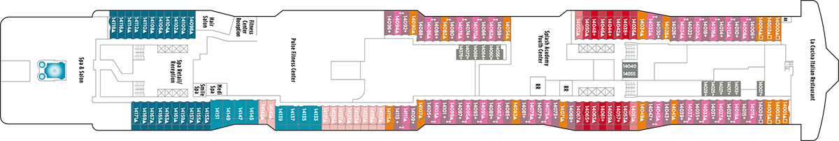 Norwegian Cruise Line Norewegian Epic Deck Plans Deck 14.png