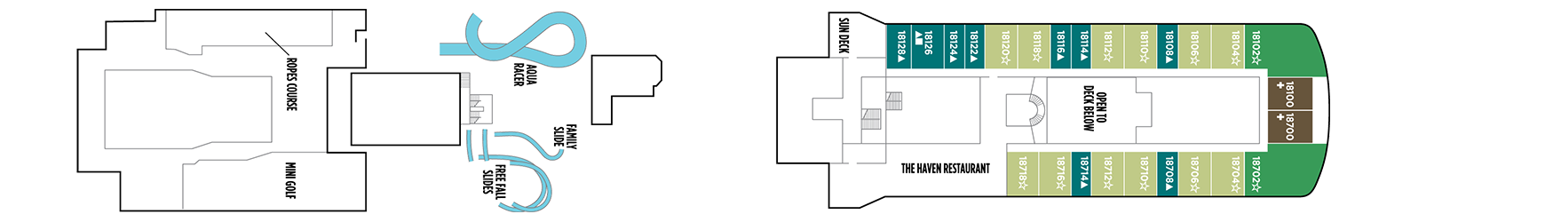 Norwegian Cruise Line Norwegian Escape Deck Plans Deck 18.png