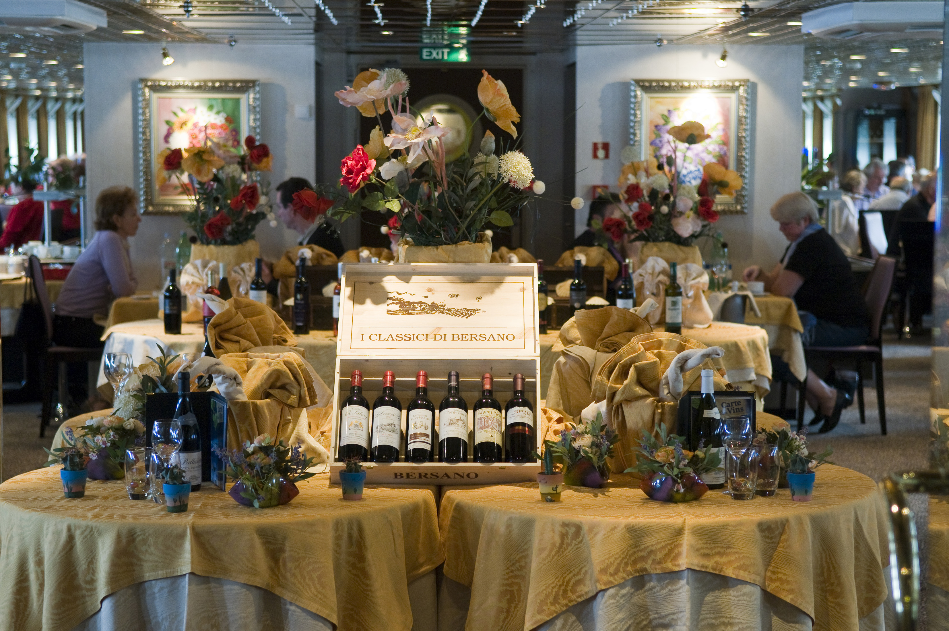 CroisiEurope La Belle de L'Adriatique Interior Dining Room Wine Display 1.jpg