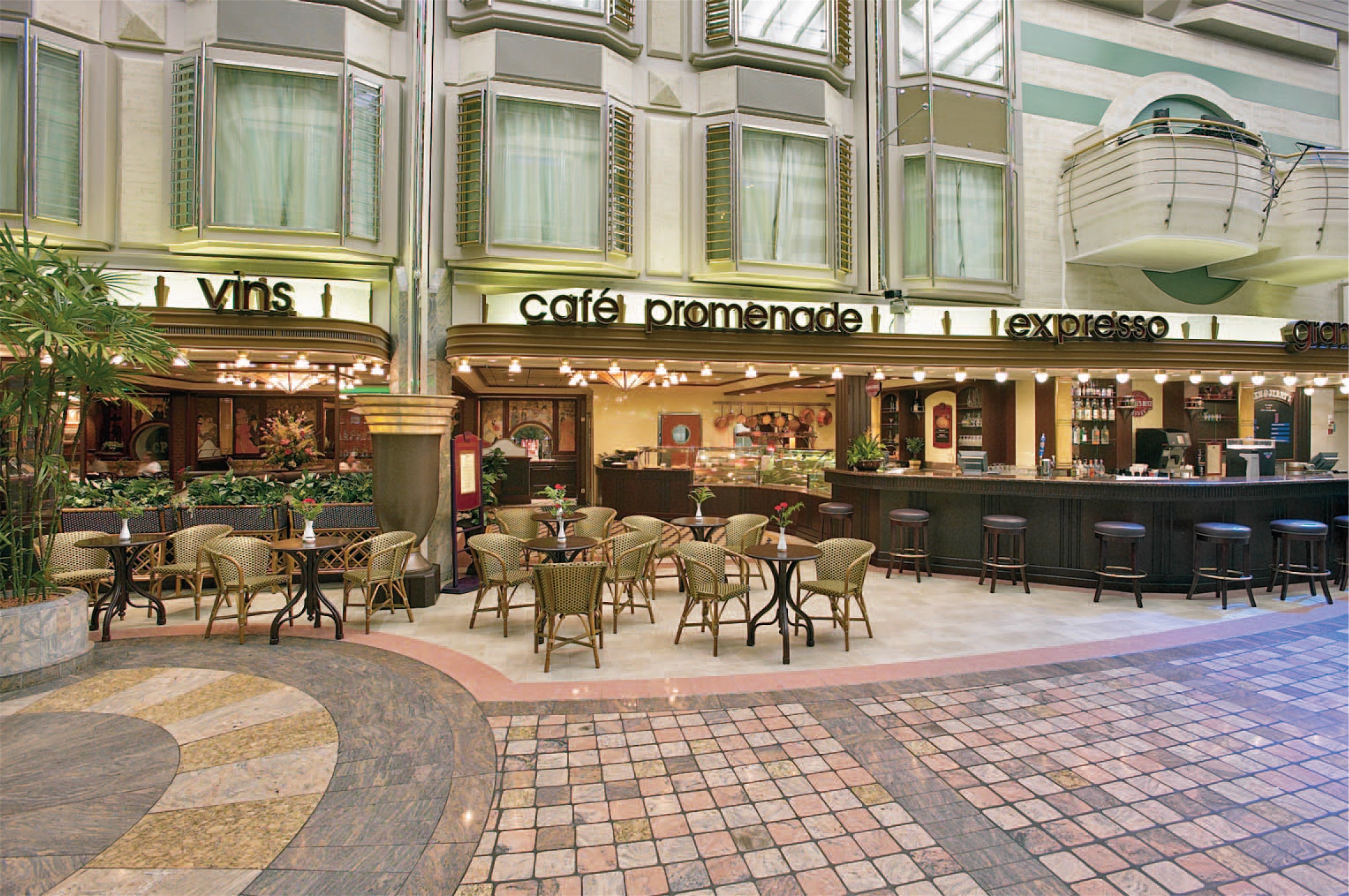 Royal Caribbean International Mariner of the Seas Interior Promenade Cafe 2.jpg