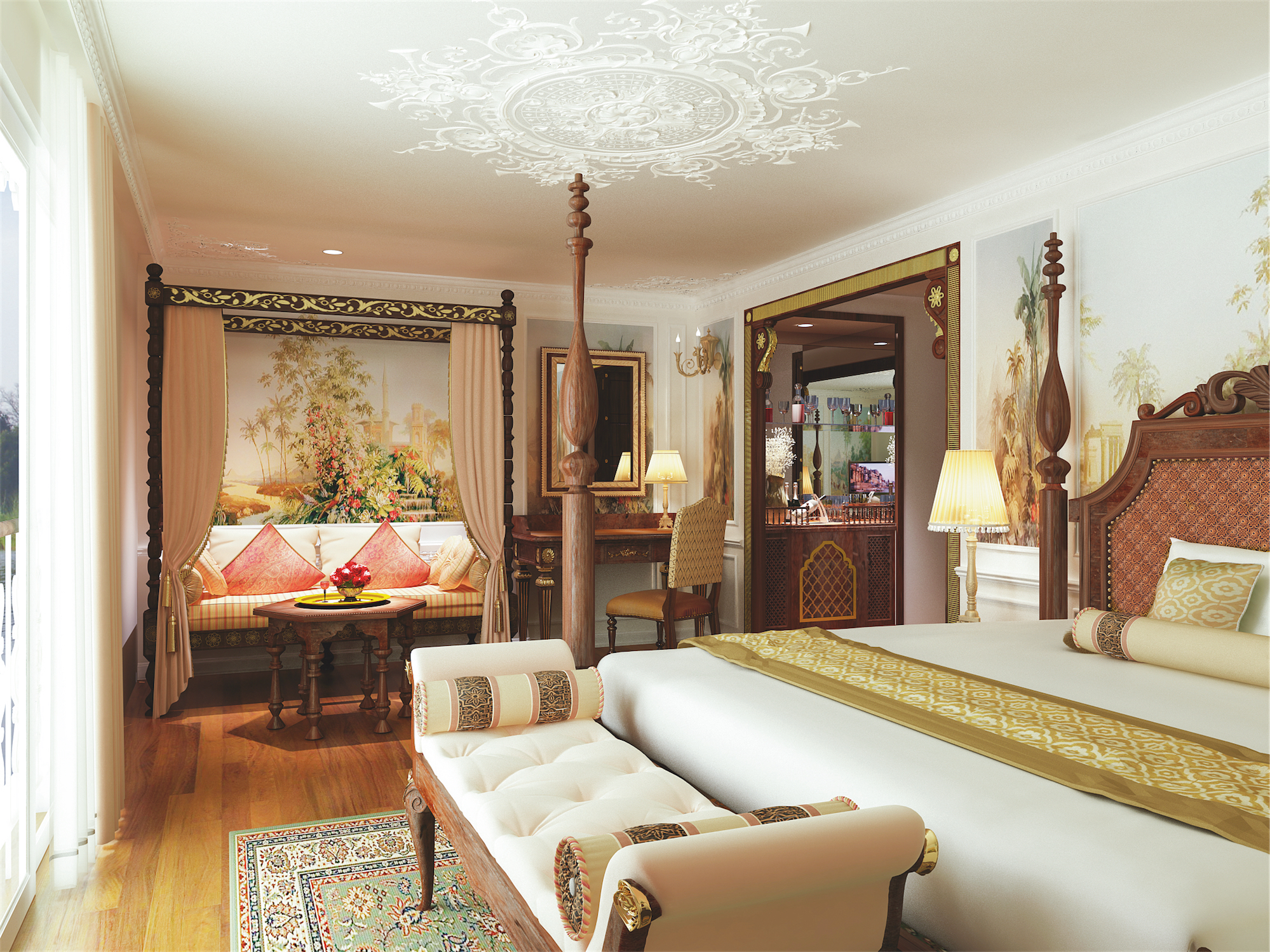 UNIWORLD Boutique River Cruises Ganges Voyager II Accommodation Viceroy Suite 1.jpg