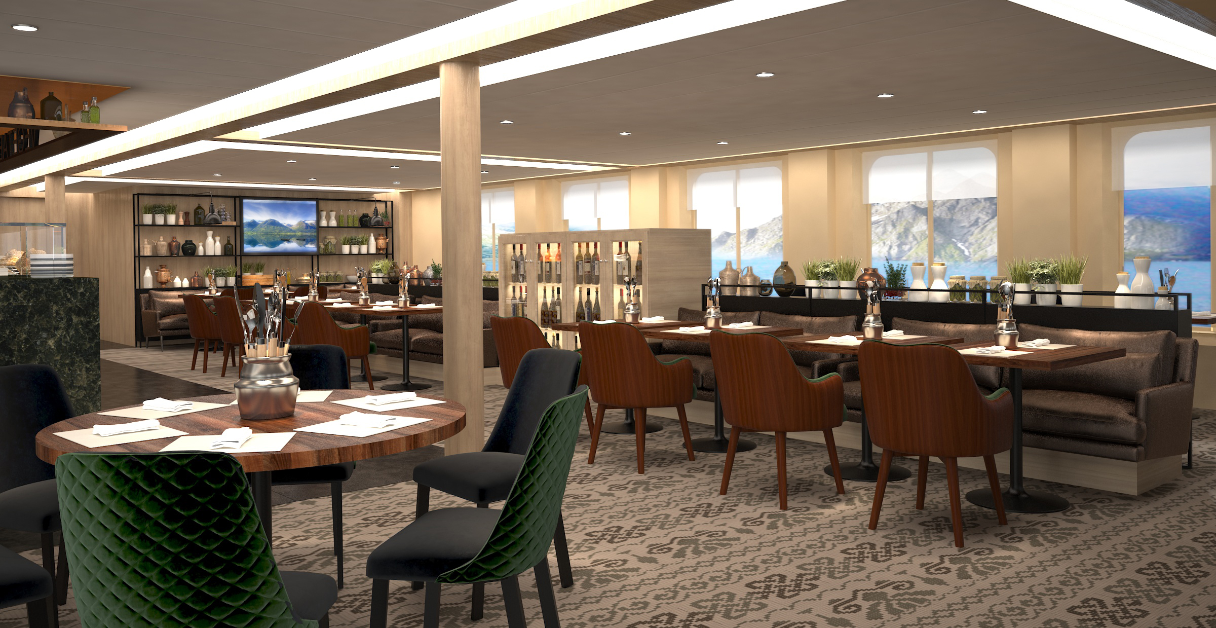 Hurtigruten MS Spitsbergen restaurant 2.jpg