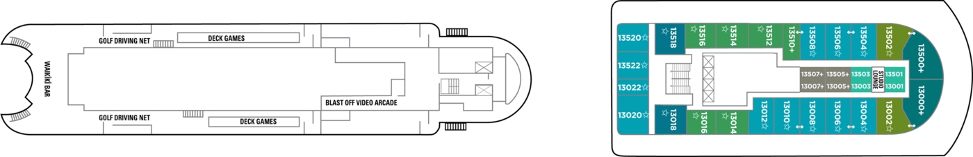 Norwegian Cruise Line Pride of America Deck Plans Deck 13.png