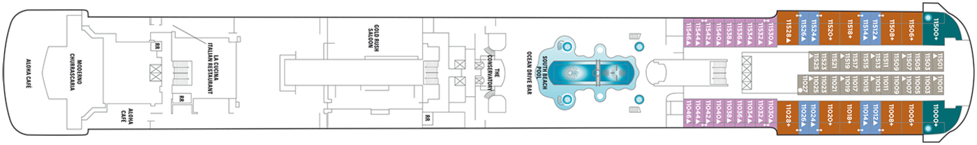 Norwegian Cruise Line Pride of America Deck Plans Deck 11.png