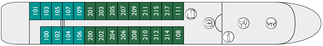 Nicko Cruises MS Douro Cruiser Deck Plans Middle Deck.png