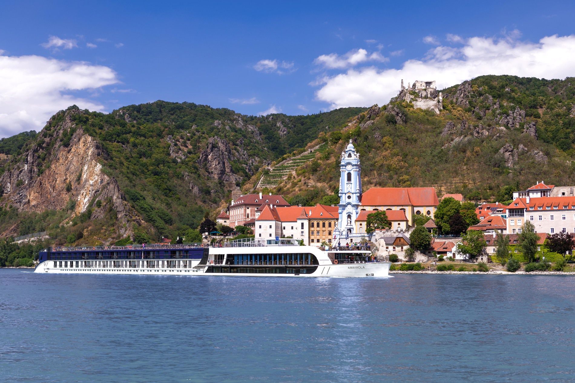 A photo of the AmaViola cruise ship