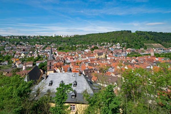 Aerial View of Wertheim, Germany