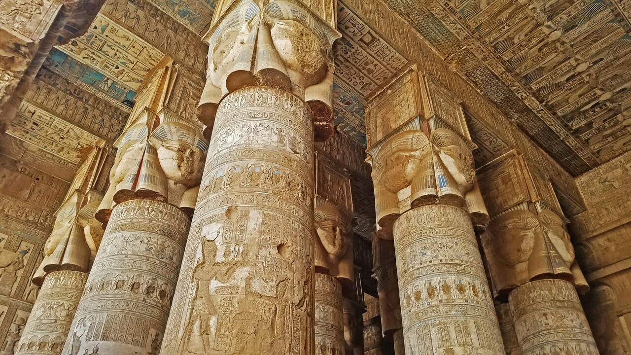 The Temple at Dendarah, Quena, Egypt